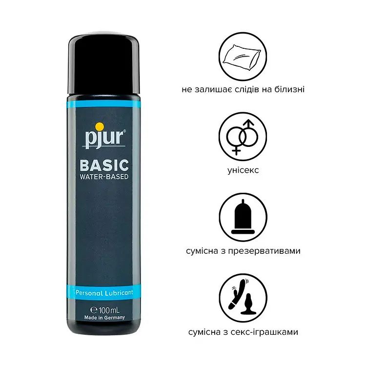 Лубрикант Pjur Basic Waterbased на водній основі 100 мл (827160101886) - фото 2