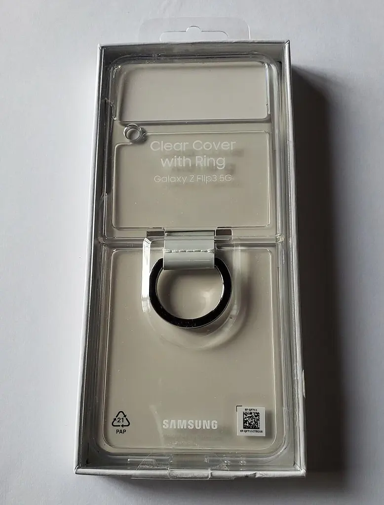 Чохол прозорий оригінальний Clear Cover with Ring EF-QF711CTEGRU для Samsung Galaxy Z Flip3 Crystal - фото 6