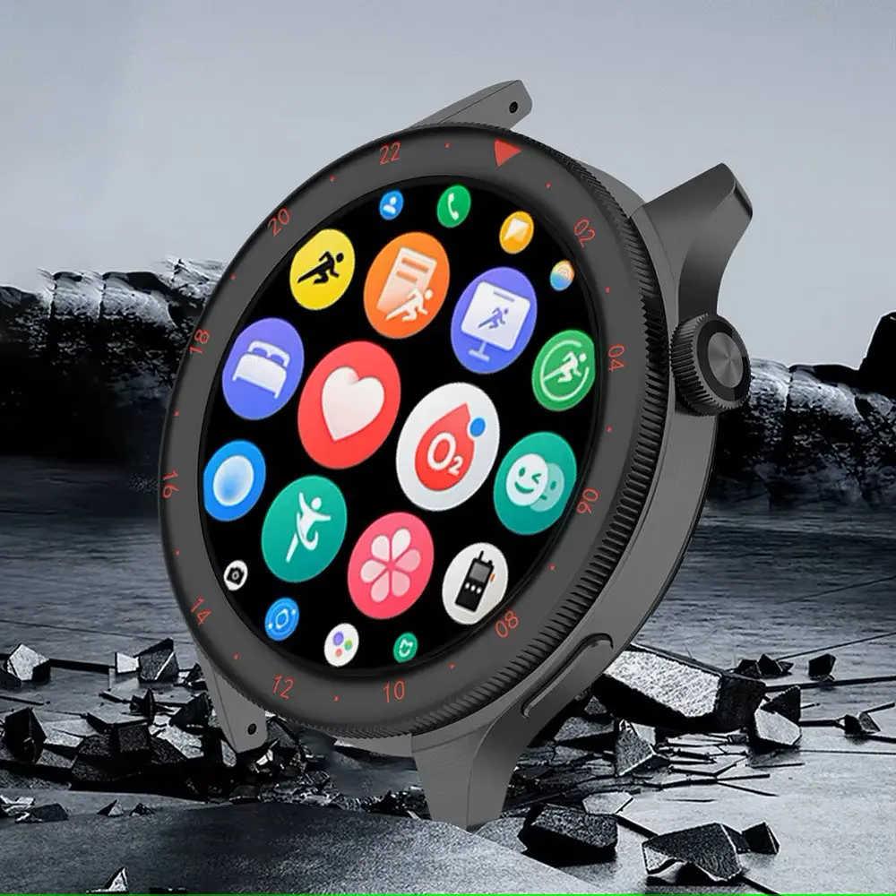 Безель металлический Sikai для смарт-часов Xiaomi Watch S3/S4 Black-red + защитное стекло - фото 8