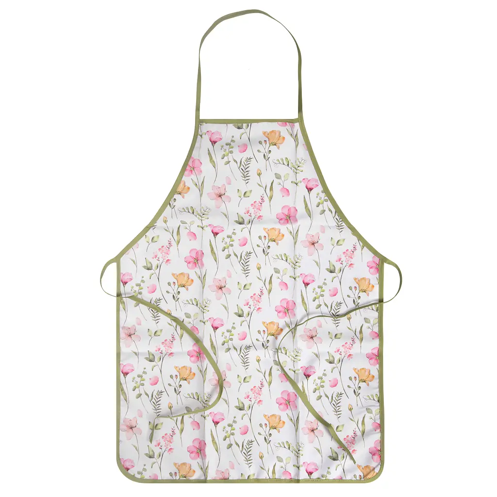 Фартух Ardesto Spring flowers 60х80см, 100% поліестер, білий (ART12FL)