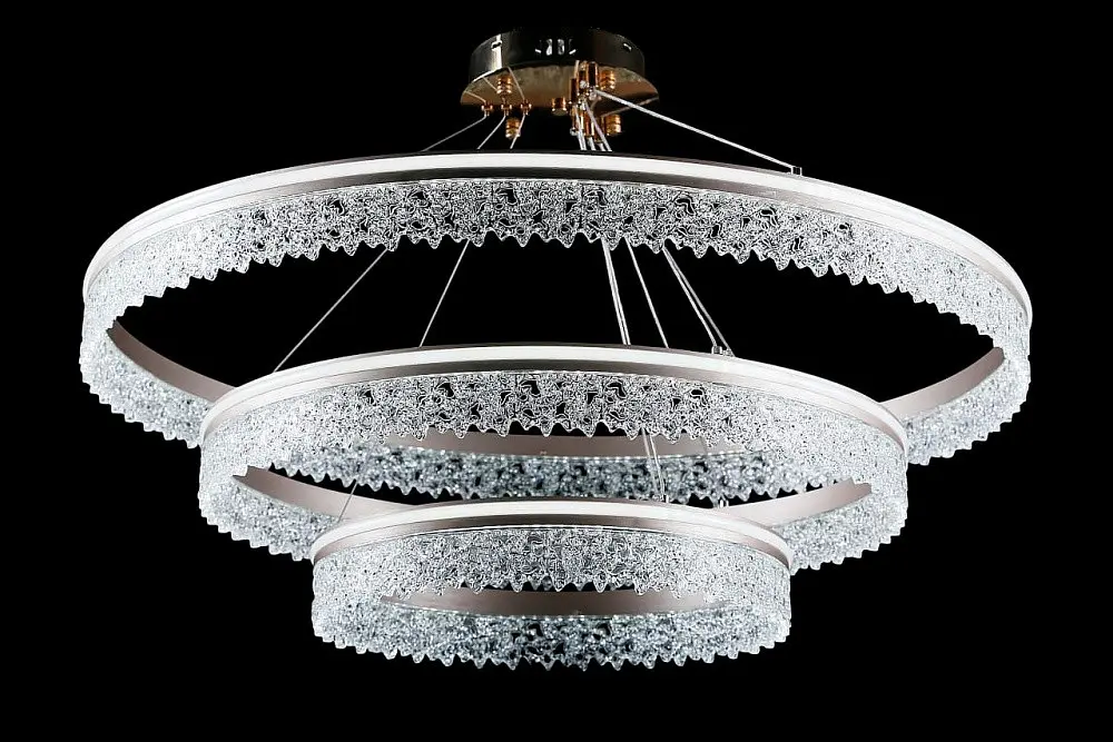 Люстра світлодіодна Splendid Ray L118/800+600+400/3 LED, 200W, золота, регульована, сучасний стиль - фото 2