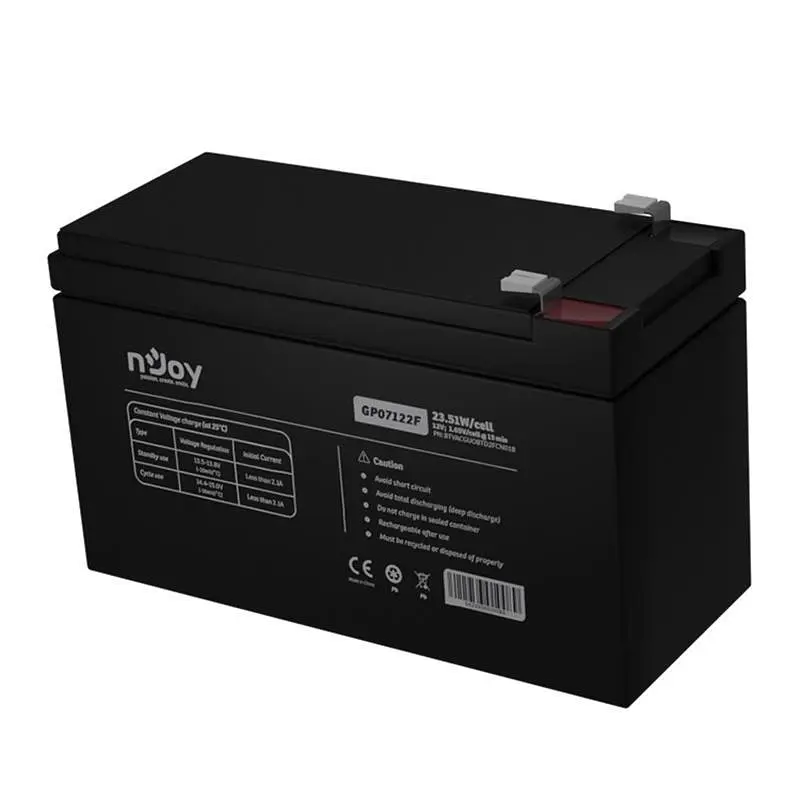 Акумуляторна батарея Njoy GP07122F 12V 7AH (BTVACGUOBTD2FCN01B) AGM - фото 4