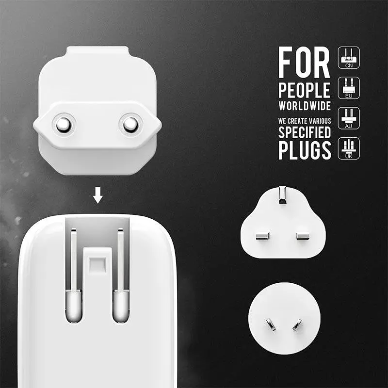 Блок Адаптер мережевий - нічник Ldnio Micro USB Cable Touch Light A2205 2 USB набір білий - фото 2