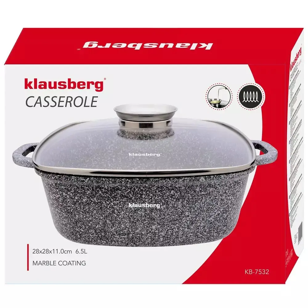 Каструля з мармуровим покриттям Klausberg KB-7532 28 см 6.5л - фото 6