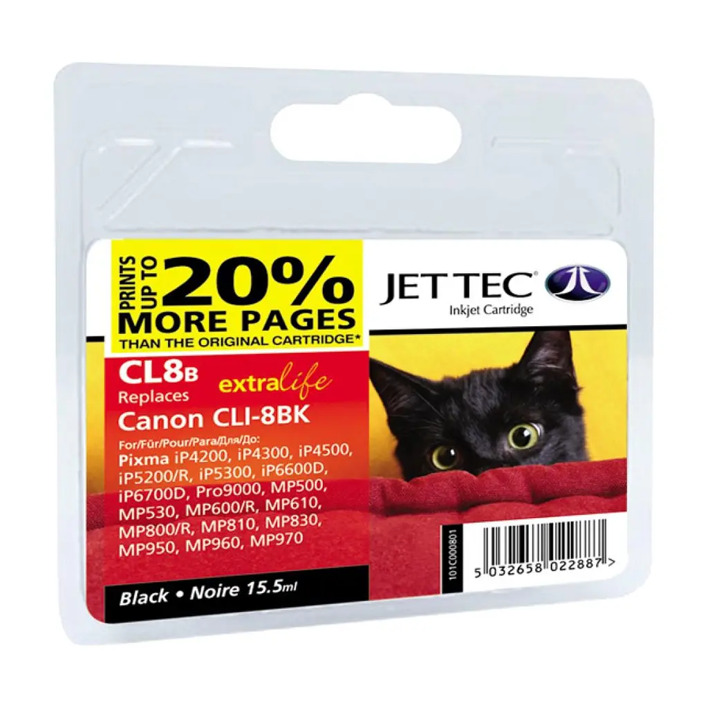 Картридж Jet Tec для Canon CLI-8B Black (1338BJT)