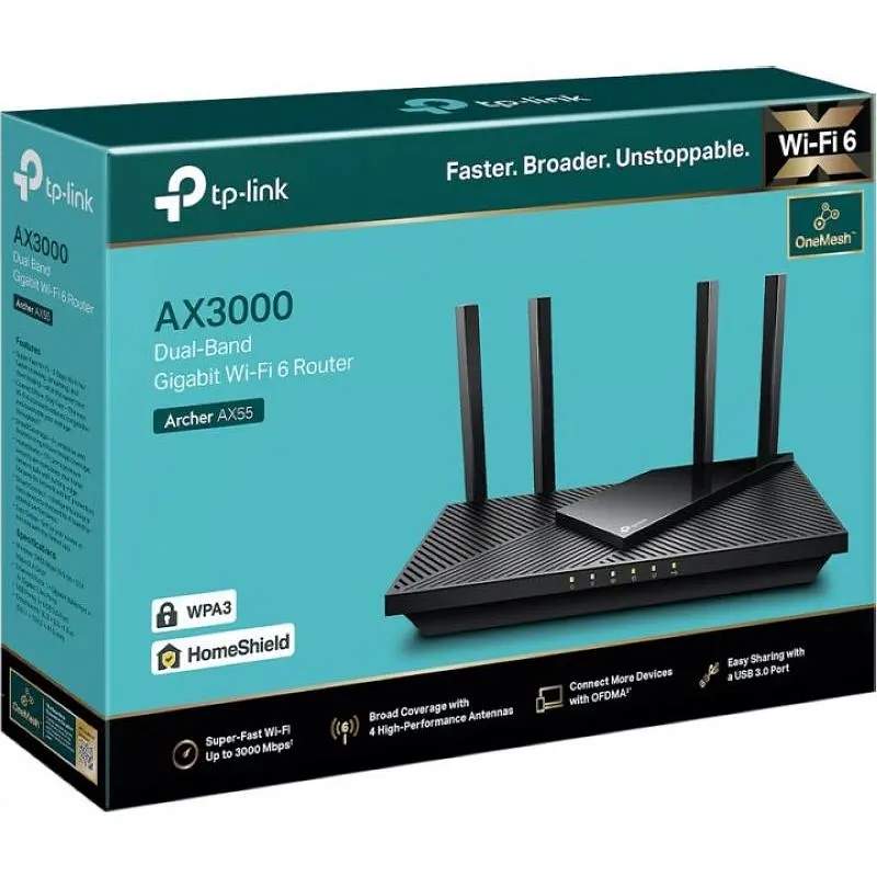 Маршрутизатор TP-Link Archer AX55 AX3000 - фото 4