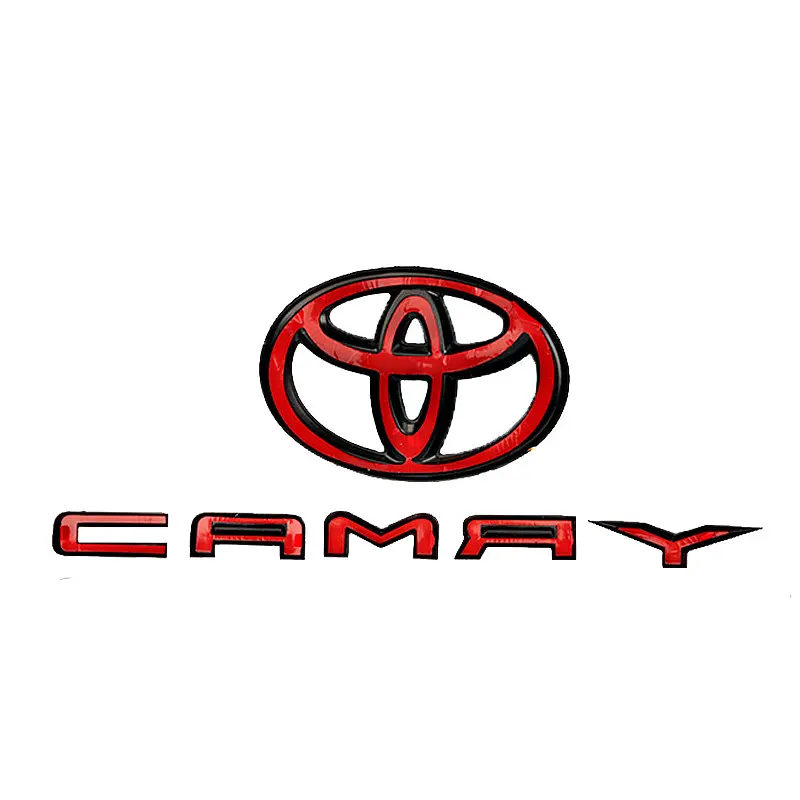 Емблема задня + напис Toyota Camry матова Чорна Пластик на скотчі (Завод) - фото 3