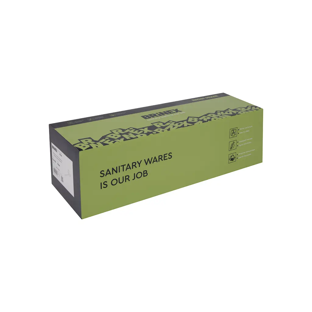 Змішувач для ванни Brinex Pure 005 з довгим поворотним виливом (з душовим гарнітуром) BRIPUR005NKL Nickel  - фото 9