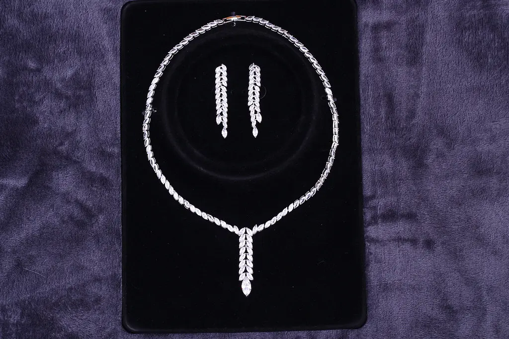 Комплект Кольє і сережки Xuping Jewelry Дебора сріблястий - фото 4