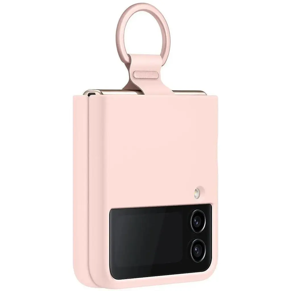 Оригінальний силіконовий чохол із кільцем Samsung для Galaxy Z Flip4 Silicone Cover with Ring Pink EF-PF721TPEGUA - фото 7