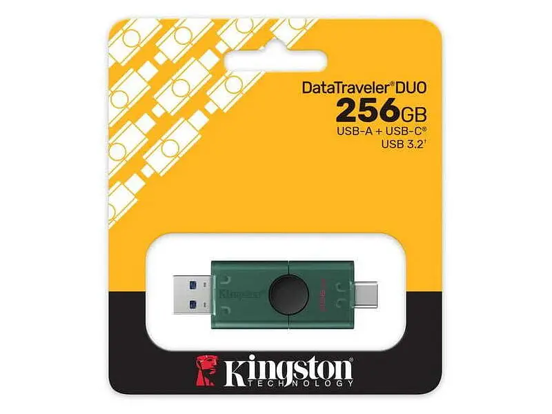 USB флеш накопичувач Kingston 256 GB DataTraveler Duo Green (DTDEG2/256GB) - фото 4