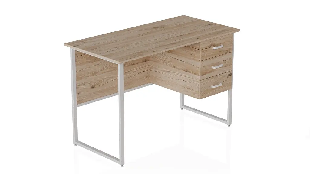 Компьютерный стол Ferrum-decor Гарри 75x120x60 белый ДСП Дуб Сан-Марино 16мм (FRD-104053) - фото 3