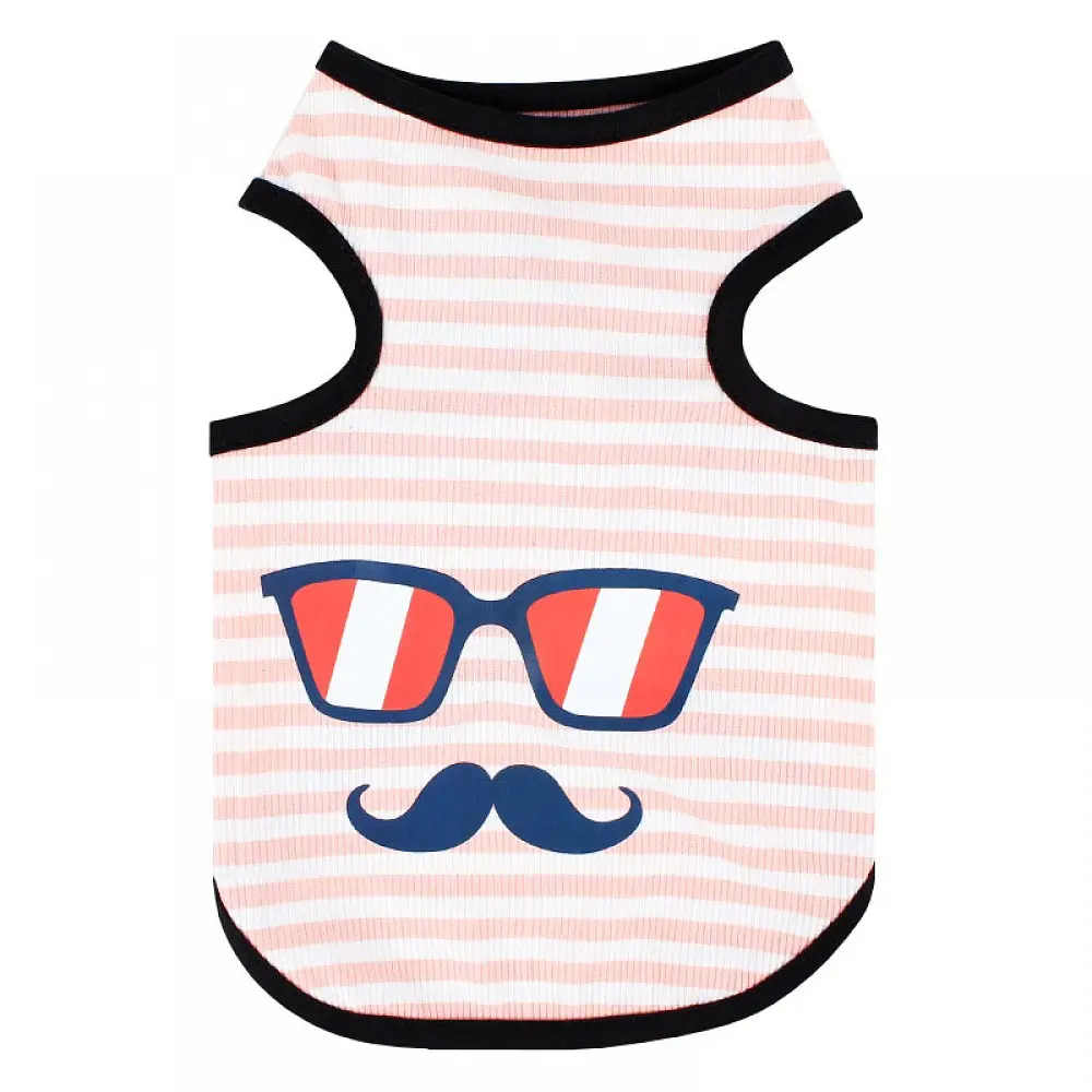 Майка для собак "Glasses mustache" рожевий XL Multibrand zoo0006098 - фото 4