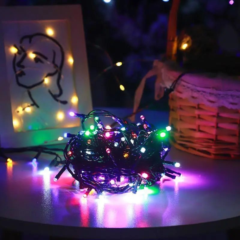 Гірлянда світлодіодна від мережі із чорним проводом Y25-02 19601 3.5 м 100 LED мультиколор - фото 3