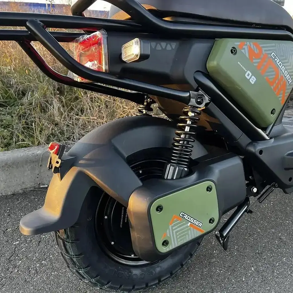 Электроскутер Двухместный Crosser CR4 (1200W, 72V/24Ah) Зеленый - фото 4