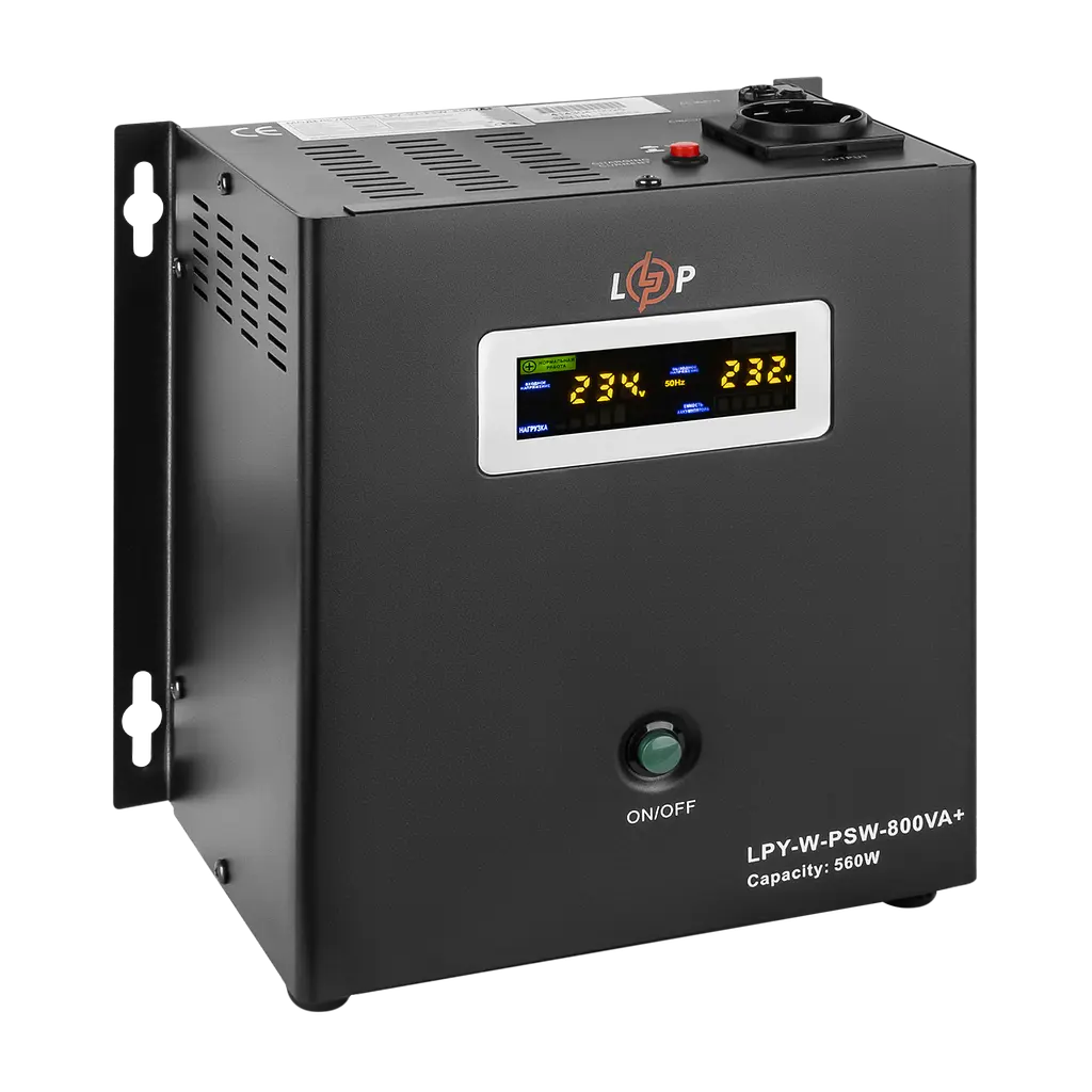 ДБЖ з правильною синусоїдою 12V LPY-W-PSW-800VA+(560Вт)5A/15A - фото 4