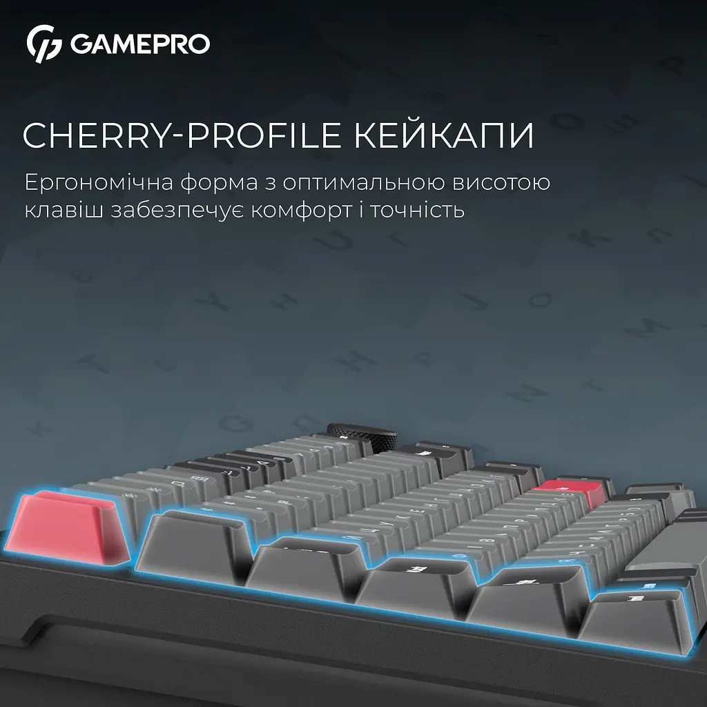 Клавиатура GamePro Asgard Yord Keychron Super Red Switch Wireless/Bluetooth/USB Black беспроводная (MK266BK) - фото 9