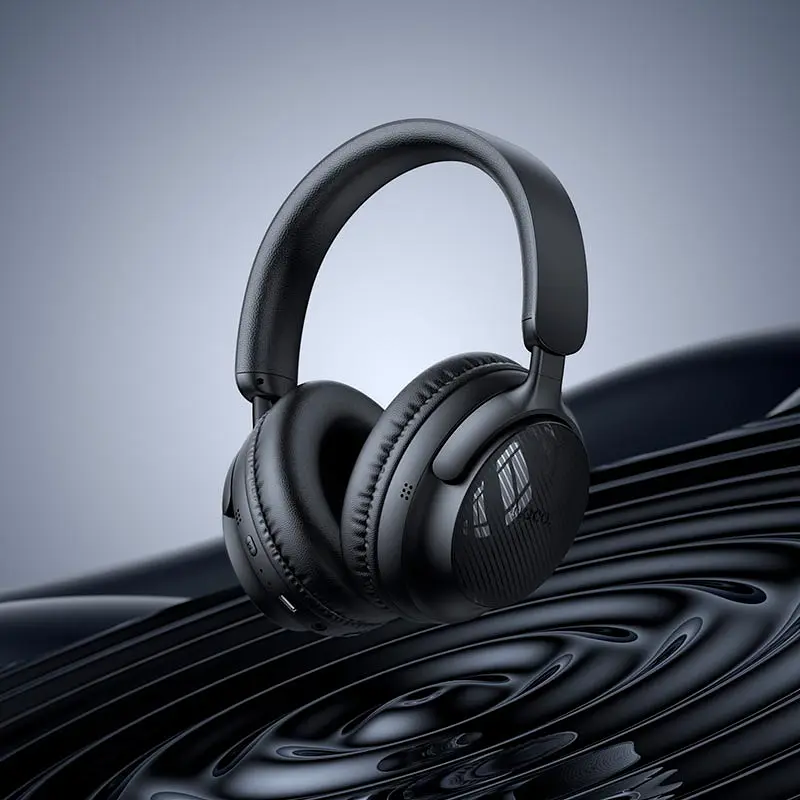 Накладные наушники Hoco W53 Tone, BT headphones, BT5.4, 400mAh, 46h, Type-C, AUX, black - фото 4