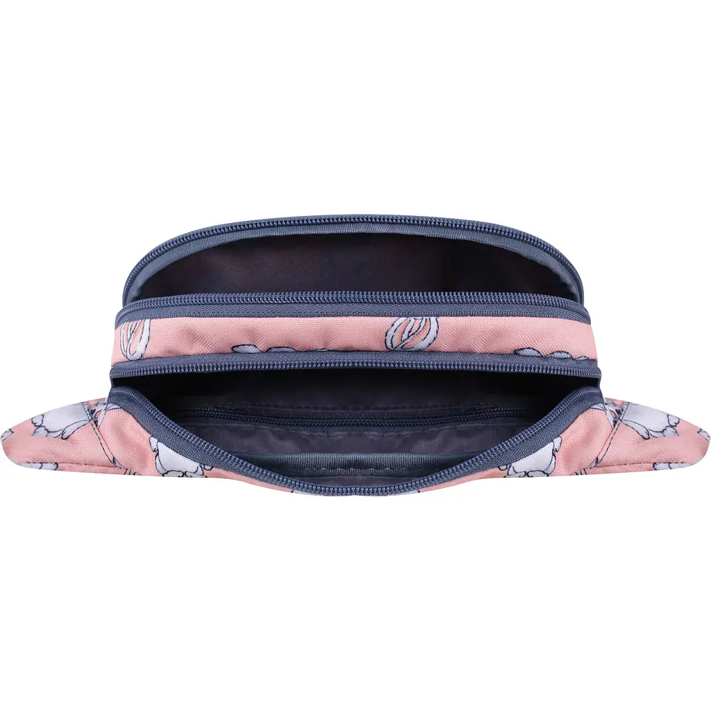 Сумка-бананка Bagland Bella 2 л сублимация 970 розовая с принтом (00202664) - фото 4