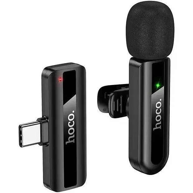 Мікрофонна радіосистема Hoco L20 USB-C Black (6942007655491) [158602] - фото 2