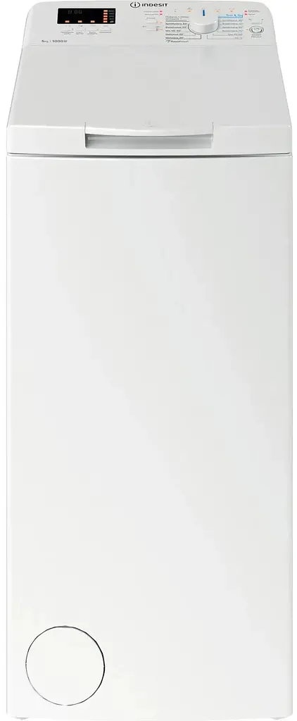 Indesit Пральна машина вертикальна, 5кг, 1000, C, 60см, дисплей, білий - фото 5
