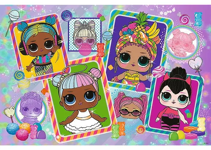 Пазл Trefl глітерний Барвисті ляльки L.O.L. 70 ел. (53016) - фото 2