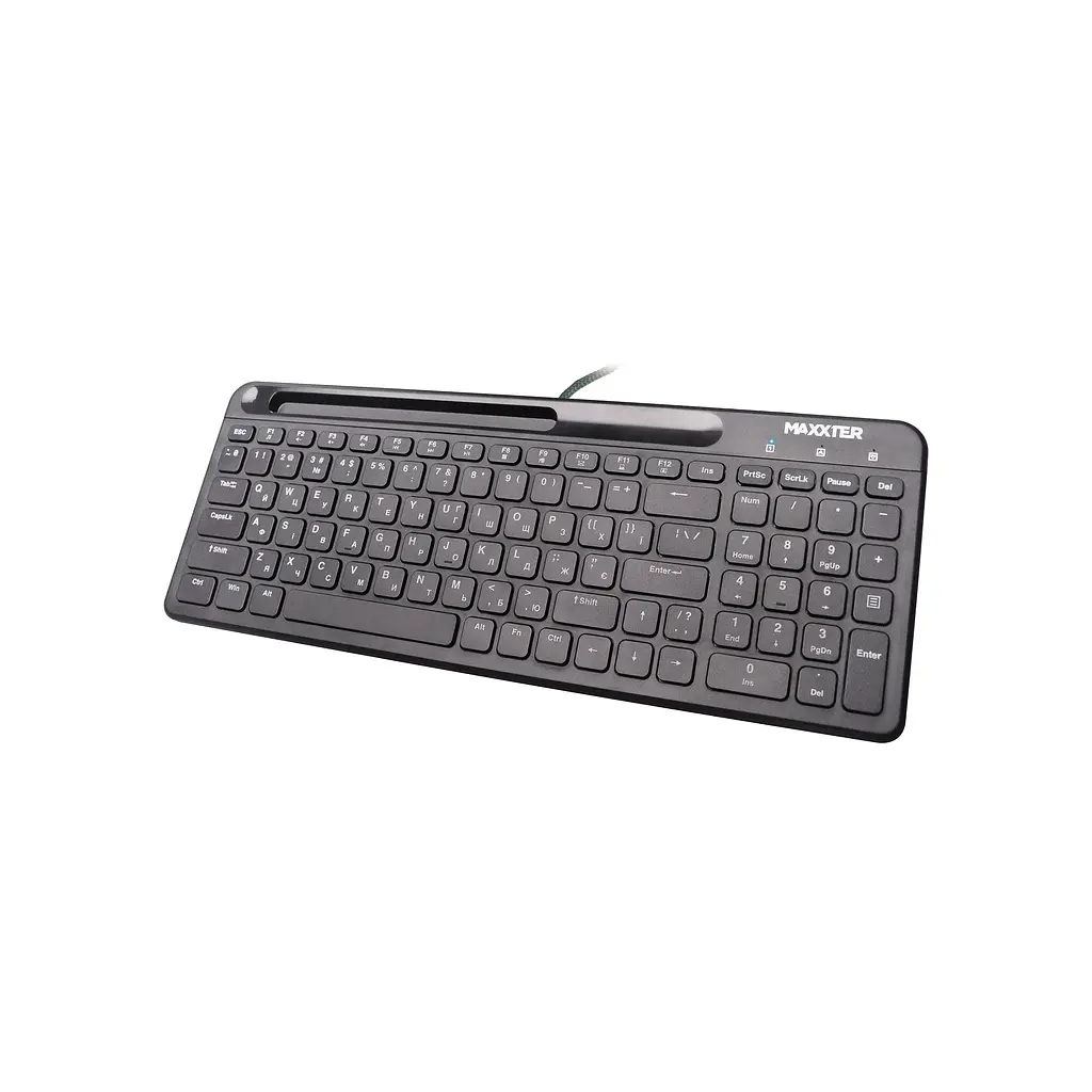Клавіатура Maxxter KB-01B-UA USB Black (KB-01B-UA) - фото 2