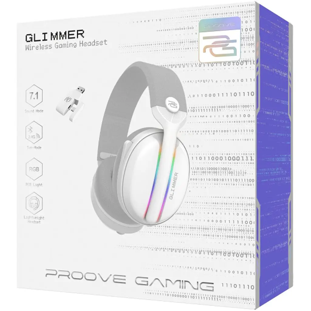 Ігрові навушники Proove Gaming Glimmer White/Purple (WHGL00022017) [149910] - фото 6