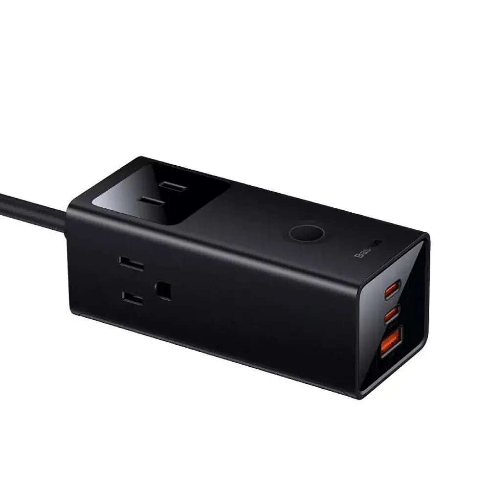 Сетевой фильтр-удлинитель Baseus PowerCombo Digital PowerStrip (3 з розетки 1 х USB 2 х Type-C) 1.5 м - фото 3