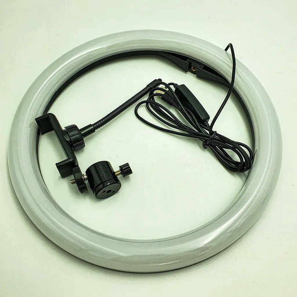Кільцева LED лампа 30см 30W з тримачем для телефону селфі кільце блогера 3 режими свічення Ring Fill Light - фото 2