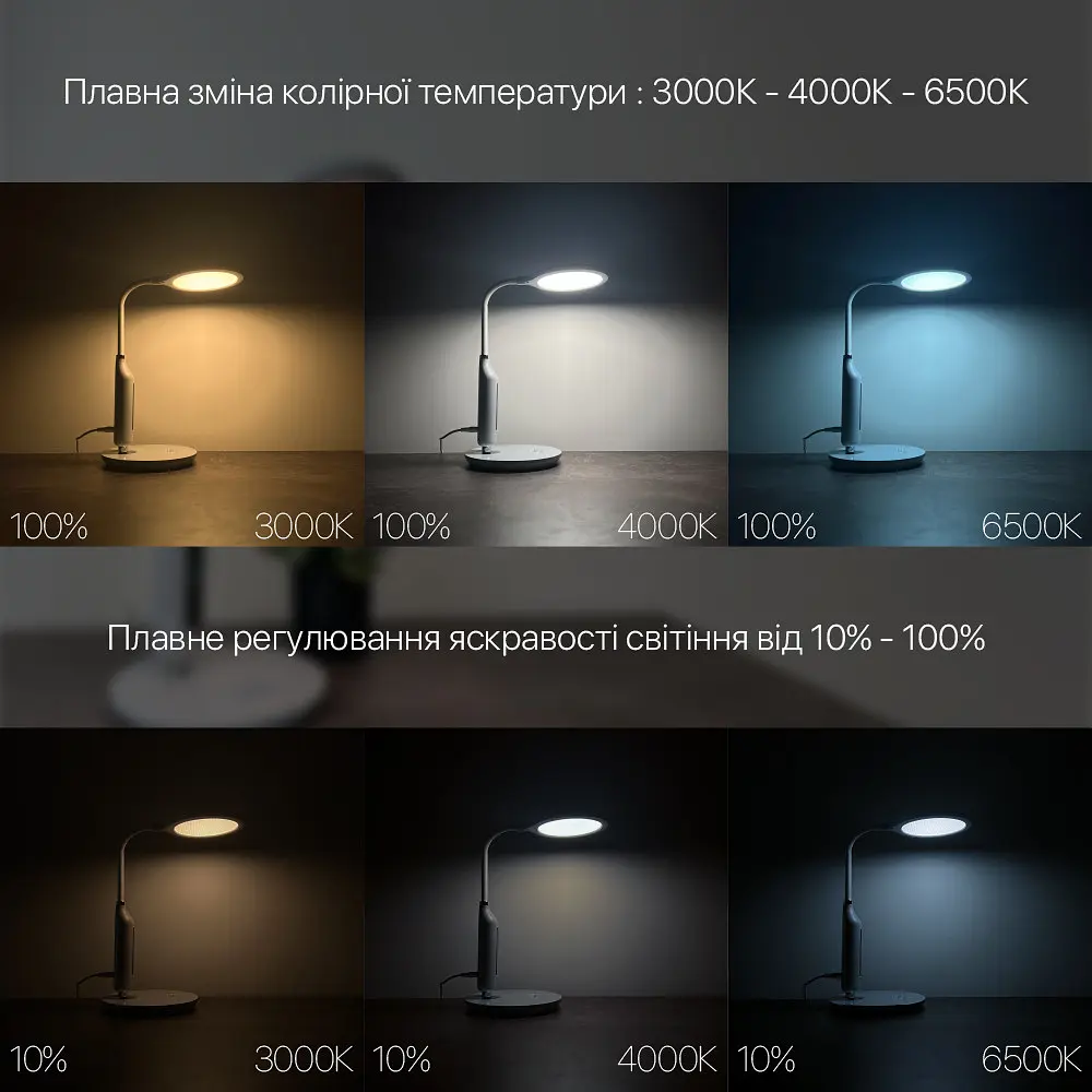 Світильник настільний LED STARLINK 10W 3000-6000К білий Violux ( 530003 ) - фото 6