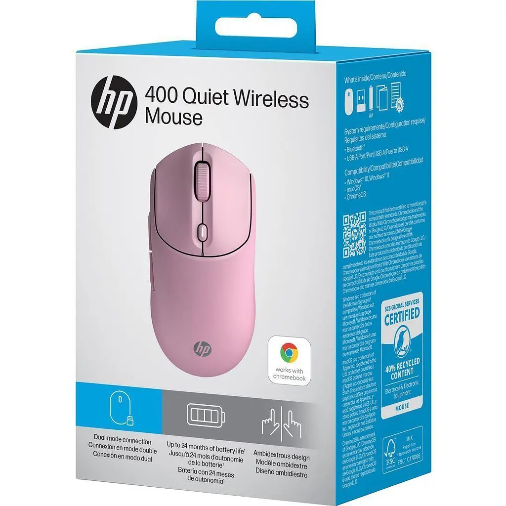 Миша HP 400 Quiet Pink (AZ7B5AA) [141241] - фото 8