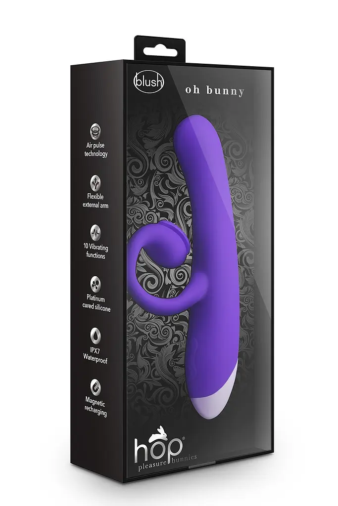 Вібратор Dream Toys Hop Pleasure Bunnies Oh Bunny, 19,6 см фіолетовий - фото 2