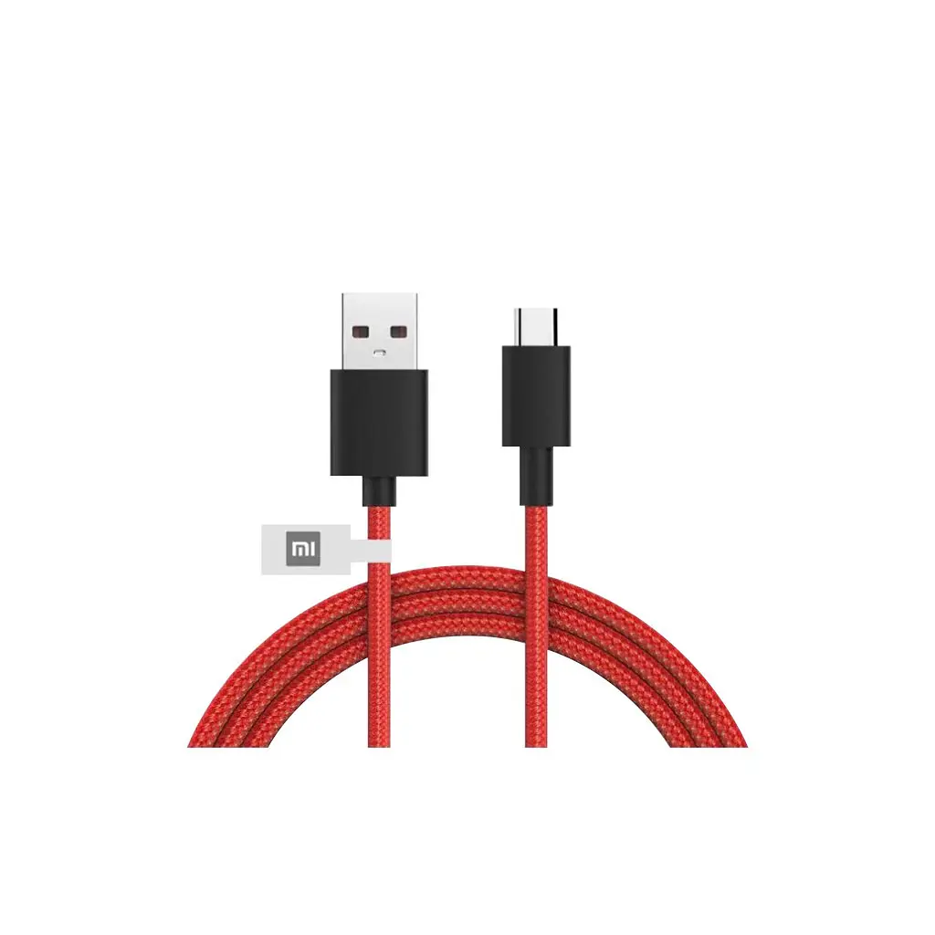 Кабель дата и зарядный Xiaomi Mi оригинал Type-C Braided SJV4110GL в оплетке красный - фото 6