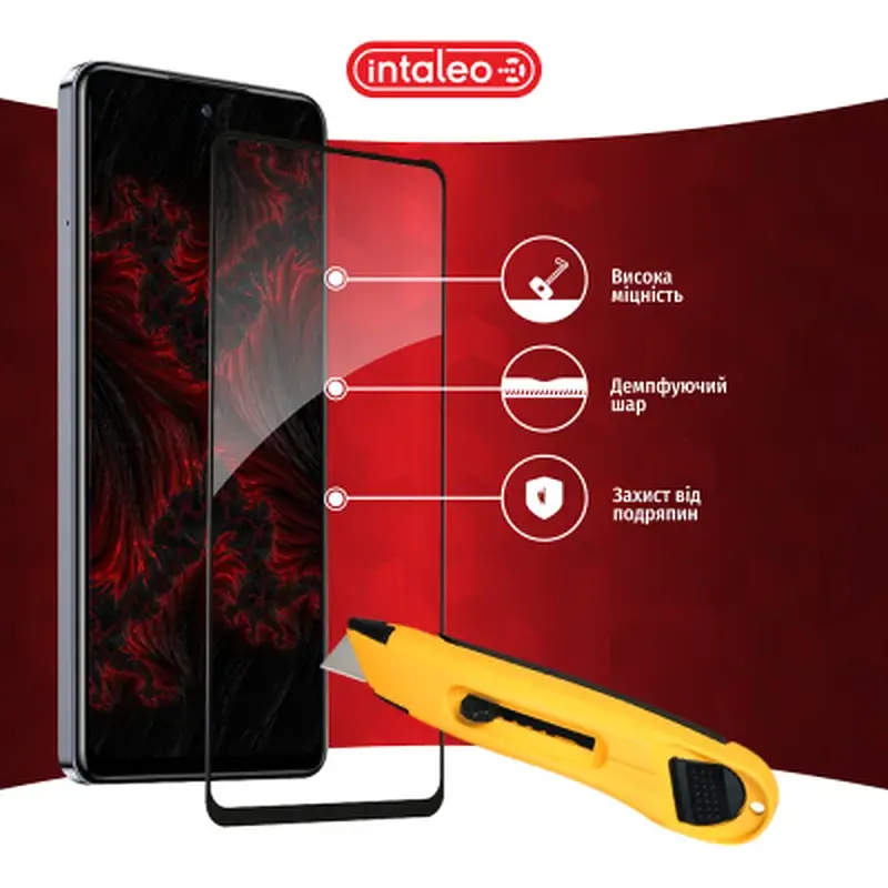 Скло захисне Intaleo Full Glue Infinix Hot 40 Black (1283126589195) - фото 5