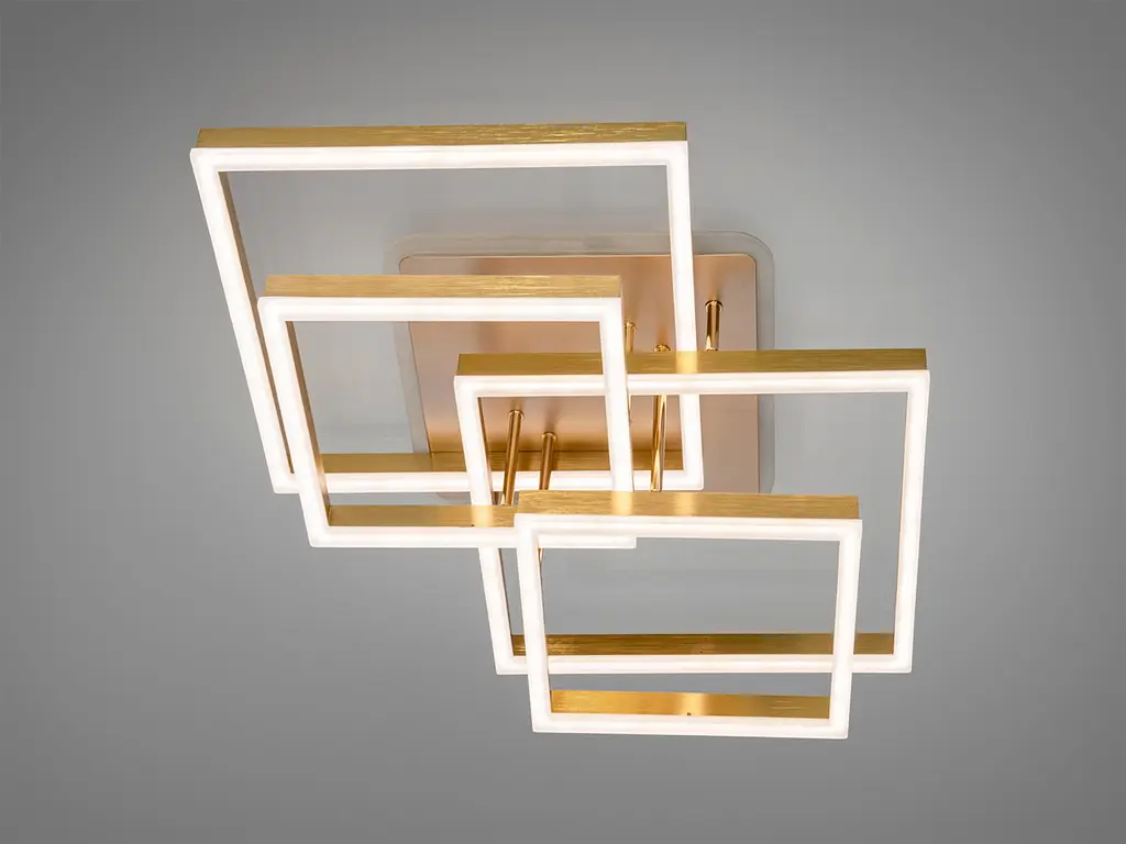 Люстра стельова LED Diasha 7002G LED 3color mmer 7002G, 145W, 3 кольори, золото, сучасний стиль, 52 см - фото 3