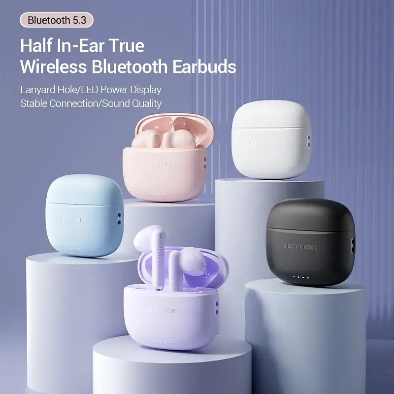 Наушники TWS Vention Elf Earbuds E03 White - фото 4