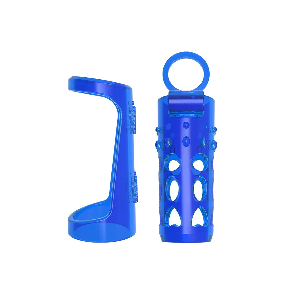 Насадка на пеніс із вібрацією Chisa Double Enhancer Kit-Blue-Gk Power - фото 3
