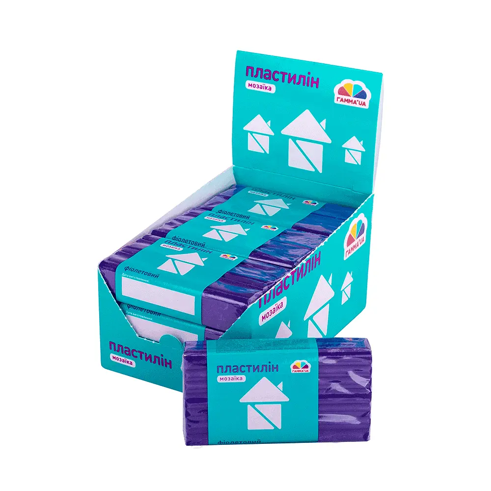 Пластилін дитячий Гамма Мозаїка фіолетовий 50 г   - фото 2
