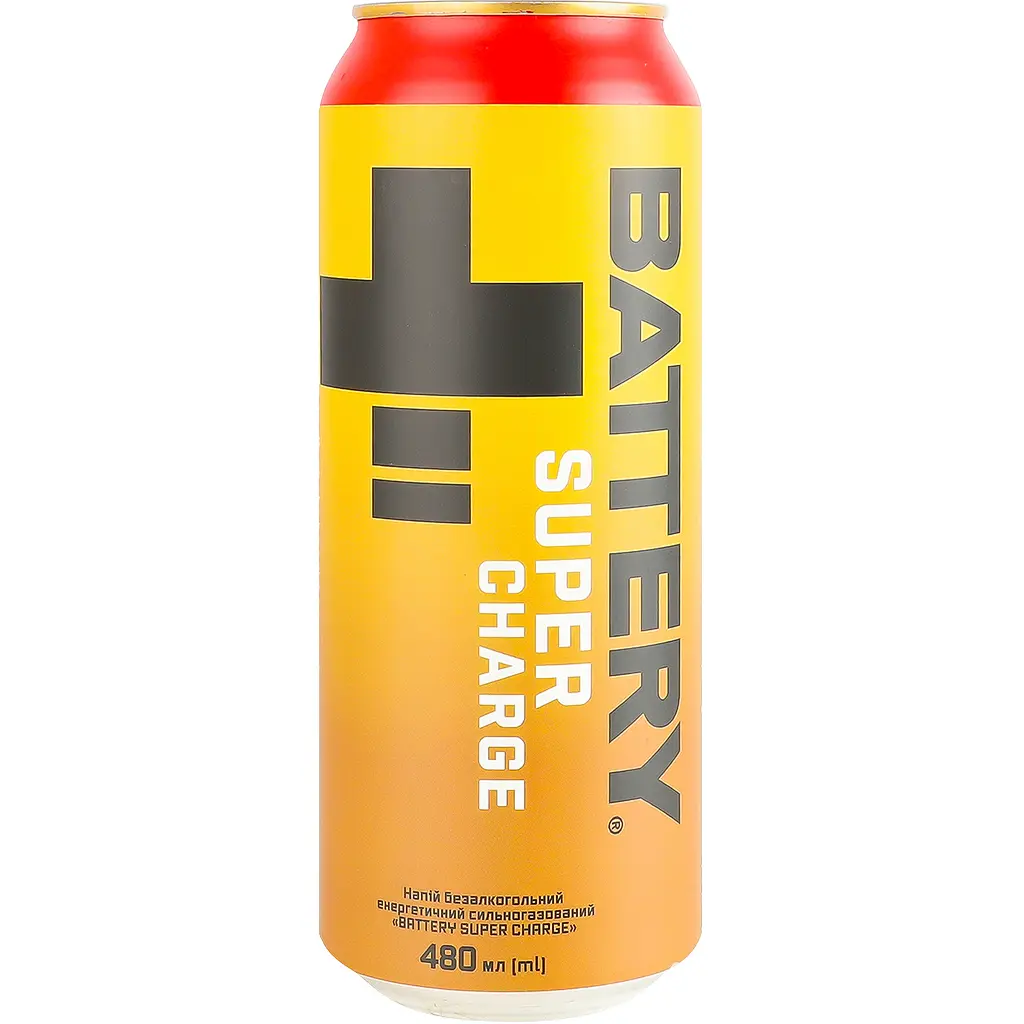 Напій енергетичний Battery Super charge безалкогольний сильногазований 480мл - фото 2