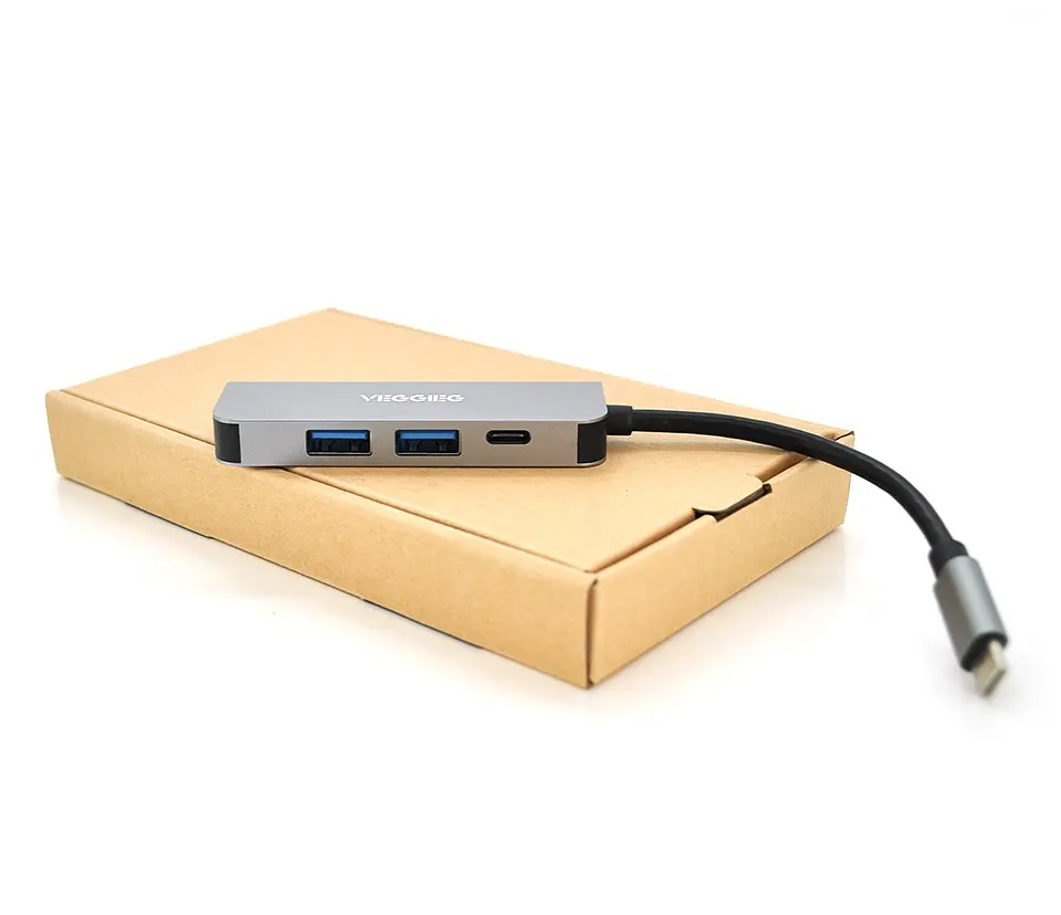Хаб-конвертор VEGGIEG TC04 Type-C — 2xUSB 3.0/Type-C/HDMI