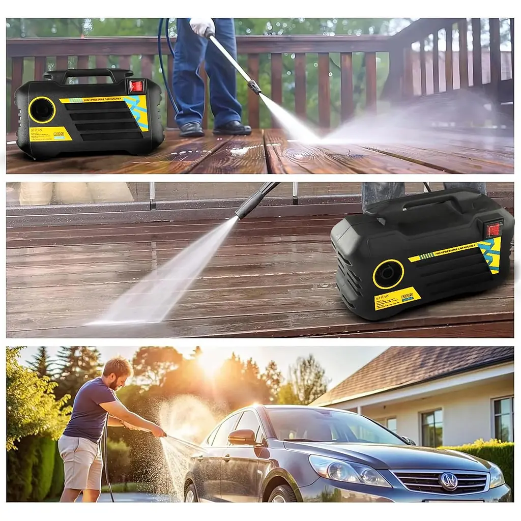 Мийка високого тиску MKA-01 1400 Вт 100 бар • Електрична мінімийка 220V для авто, двору, плитки, фасаду та садового інвентарю - фото 5