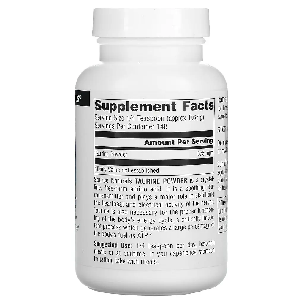 Таурин Source Naturals Taurine Powder 100 грам - фото 2