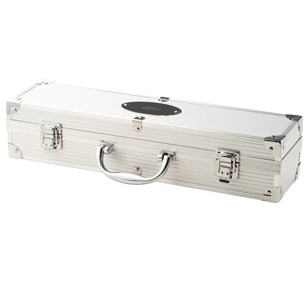 Столовые приборы для гриля барбекю Adler AD 6729 нержавеющая сталь в алюминиевом футляре - фото 5