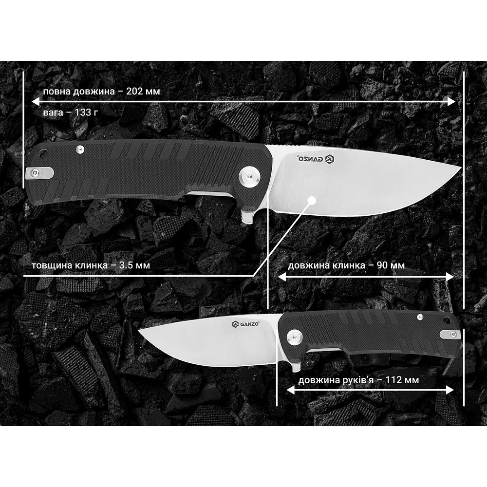 Ніж складаний Ganzo G769-BK - фото 6