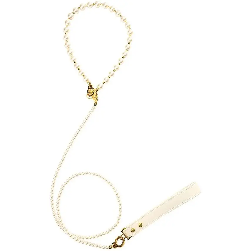 Жемчужный ошейник с поводком Lockink Pearl Collar & Leash Set - фото 2