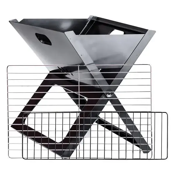 Мангал складаний TS Kitchen переносний з хромованою решіткою HP451M - фото 6