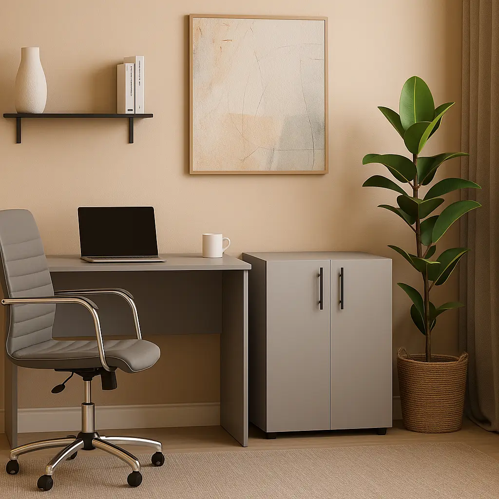 Шафа для документів низька ОП-611 Orange-Line 700х347х750 Сіра мишка - фото 2