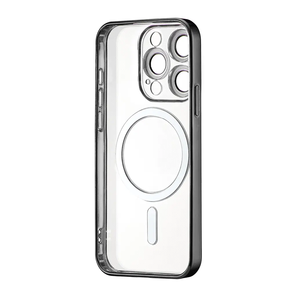 Чохол Ductil Metallic Edge with MagSafe (Protected Camera & Lens) iPhone 15 Pro Black - фото 3