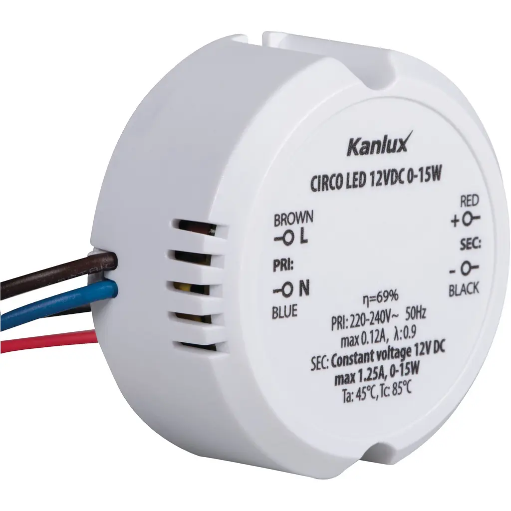 Блок живлення Kanlux Circo N LED 12VDC 15W (24243) - фото 2